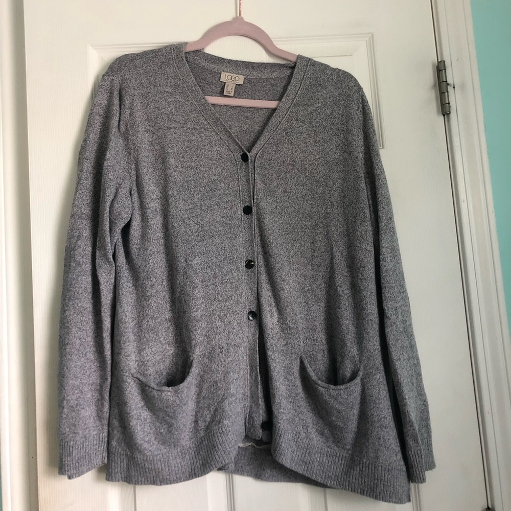 comfy grey sweater